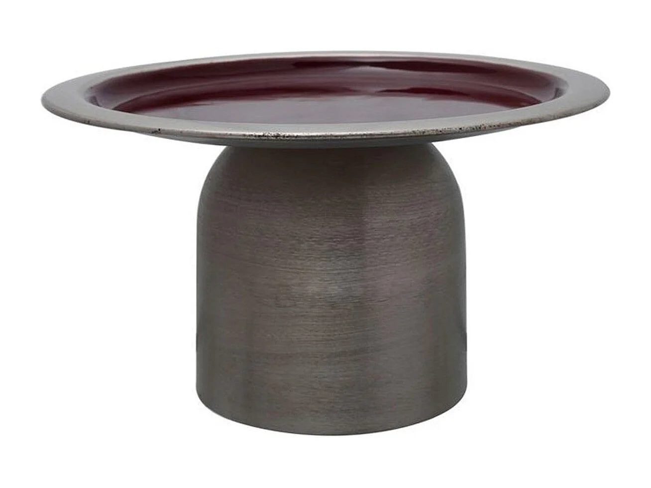 Plat de Présentation Design "Leca" 24cm Argent & Prune