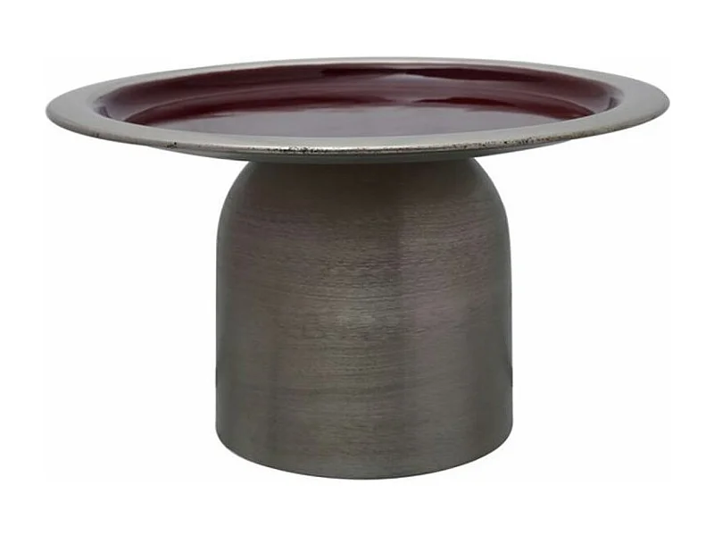 Plat de Présentation Design "Leca" 24cm Argent & Prune