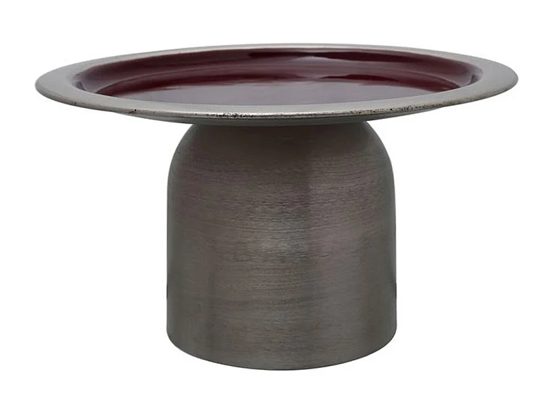 Plat de Présentation Design "Leca" 24cm Argent & Prune