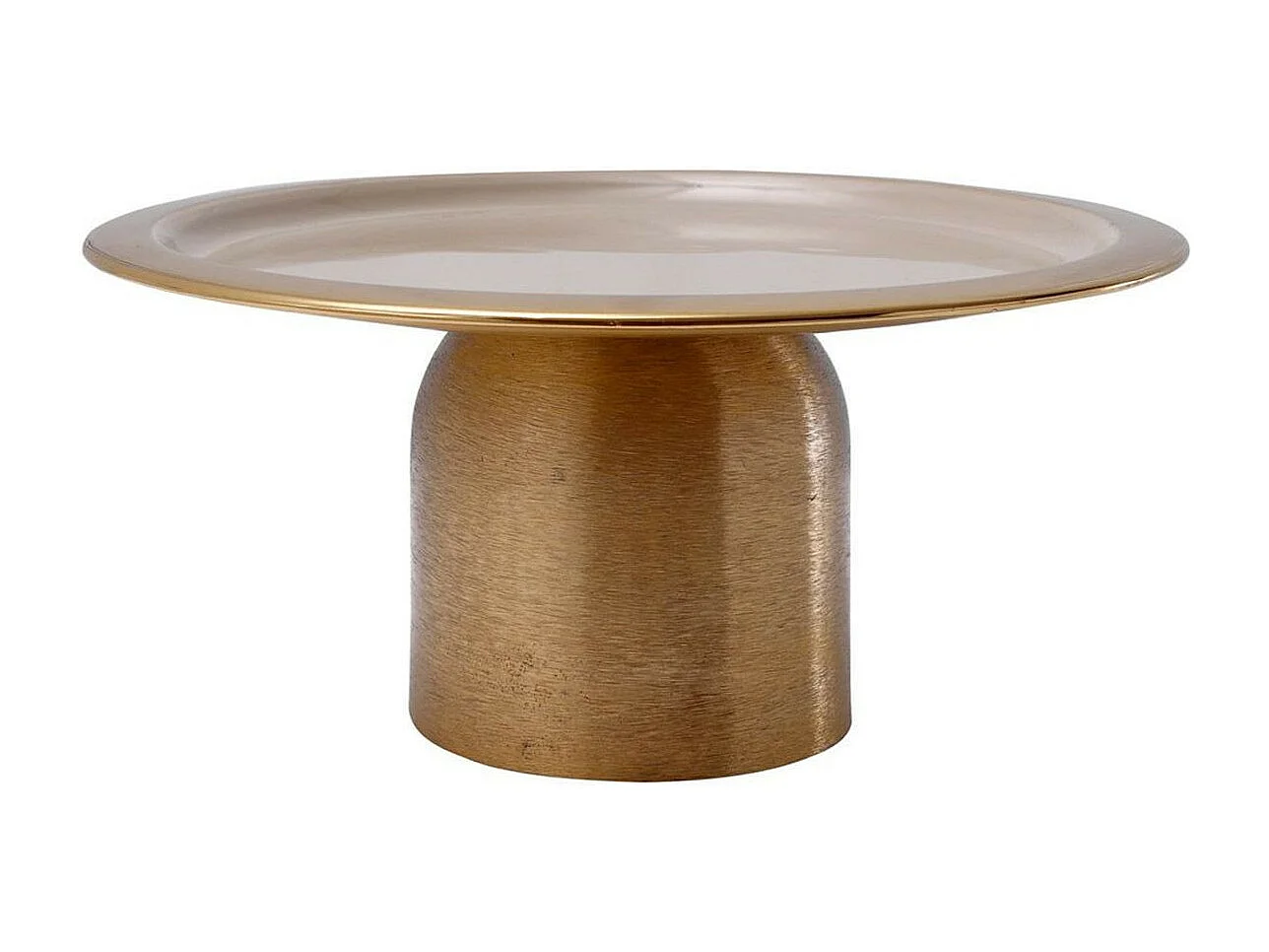 Plat de Présentation Design "Leca" 29cm Or & Taupe