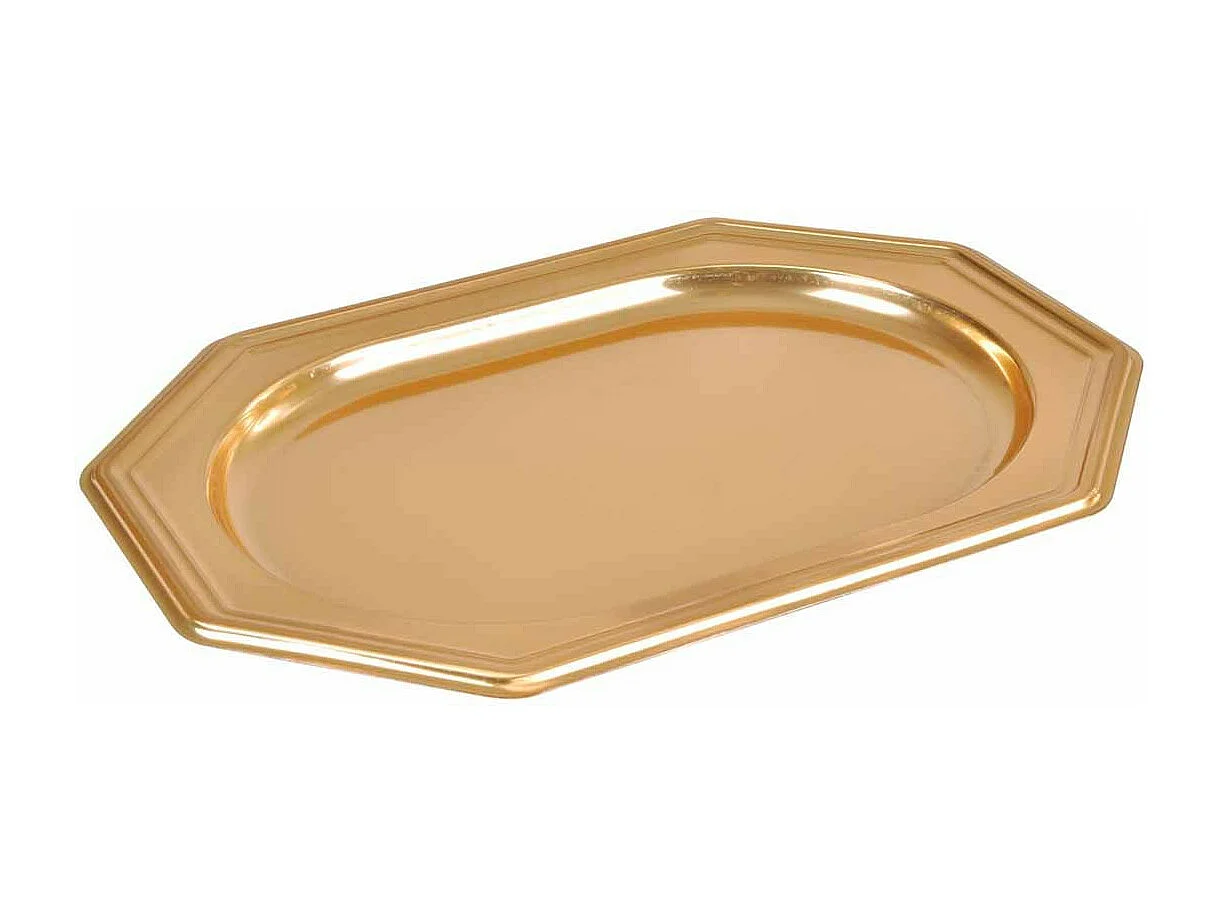 Lot de 2 Plateaux Déco "Octogonaux" 45cm Or