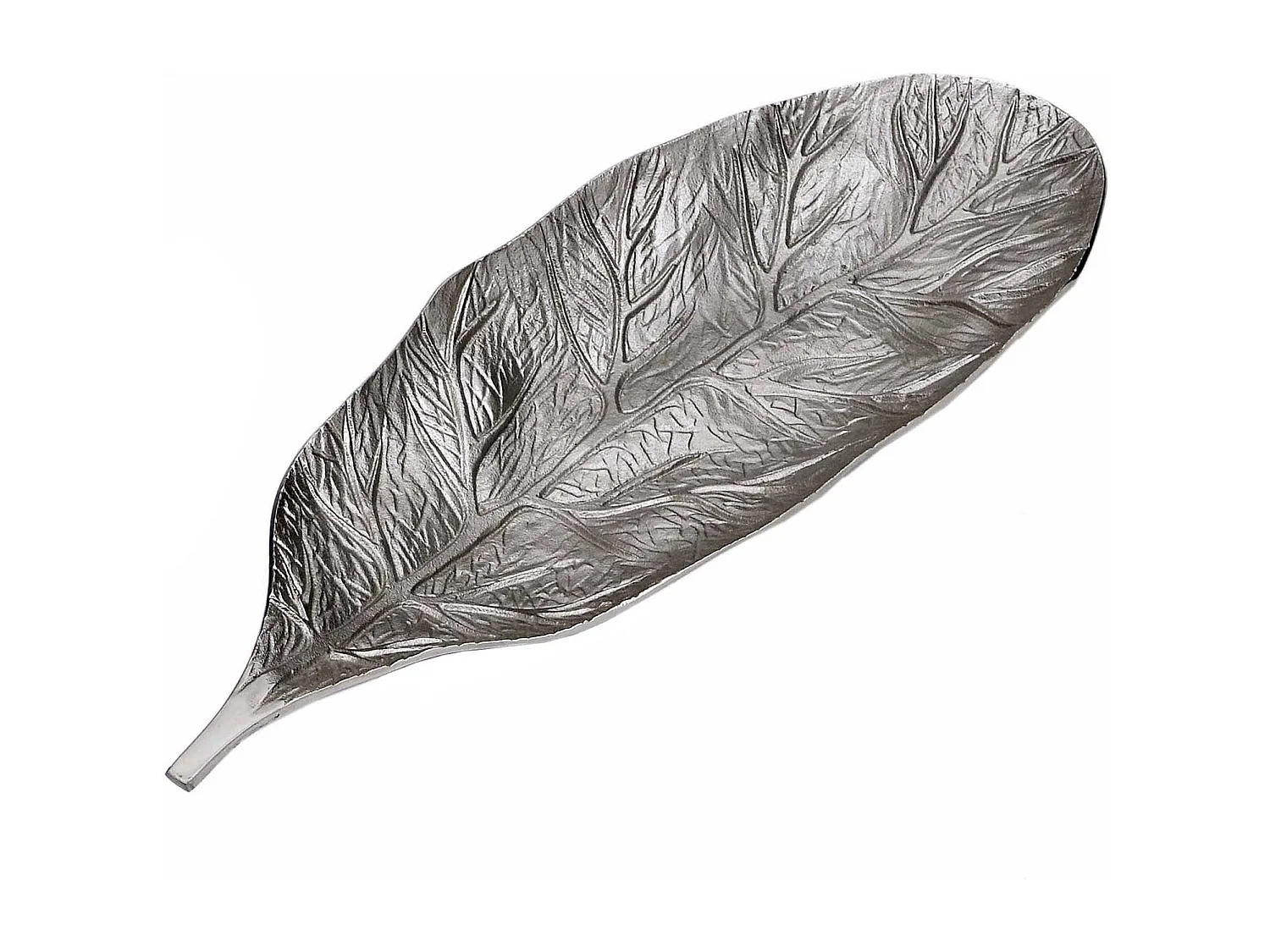 Lot de 3 Plateaux de Présentation "Leaf" 64cm Argent
