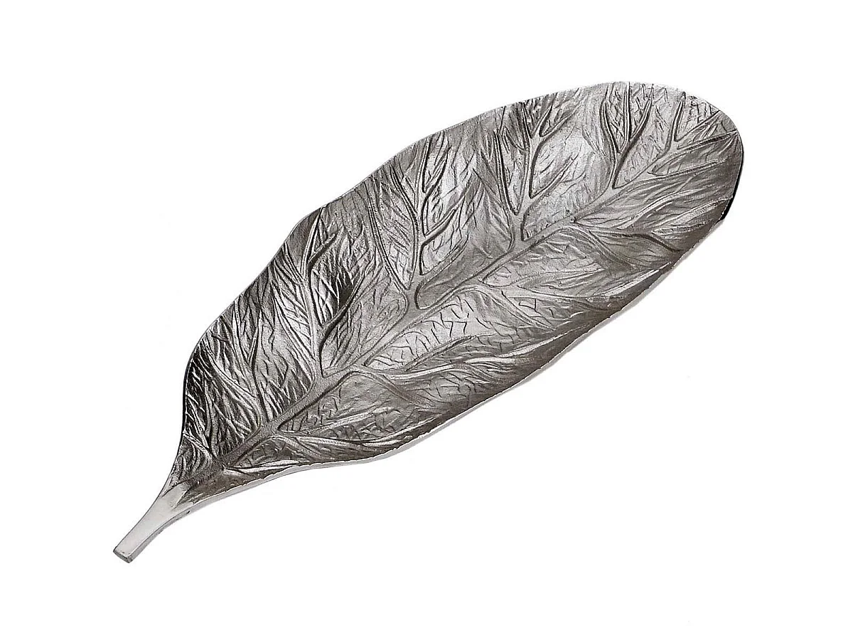 Lot de 3 Plateaux de Présentation "Leaf" 64cm Argent