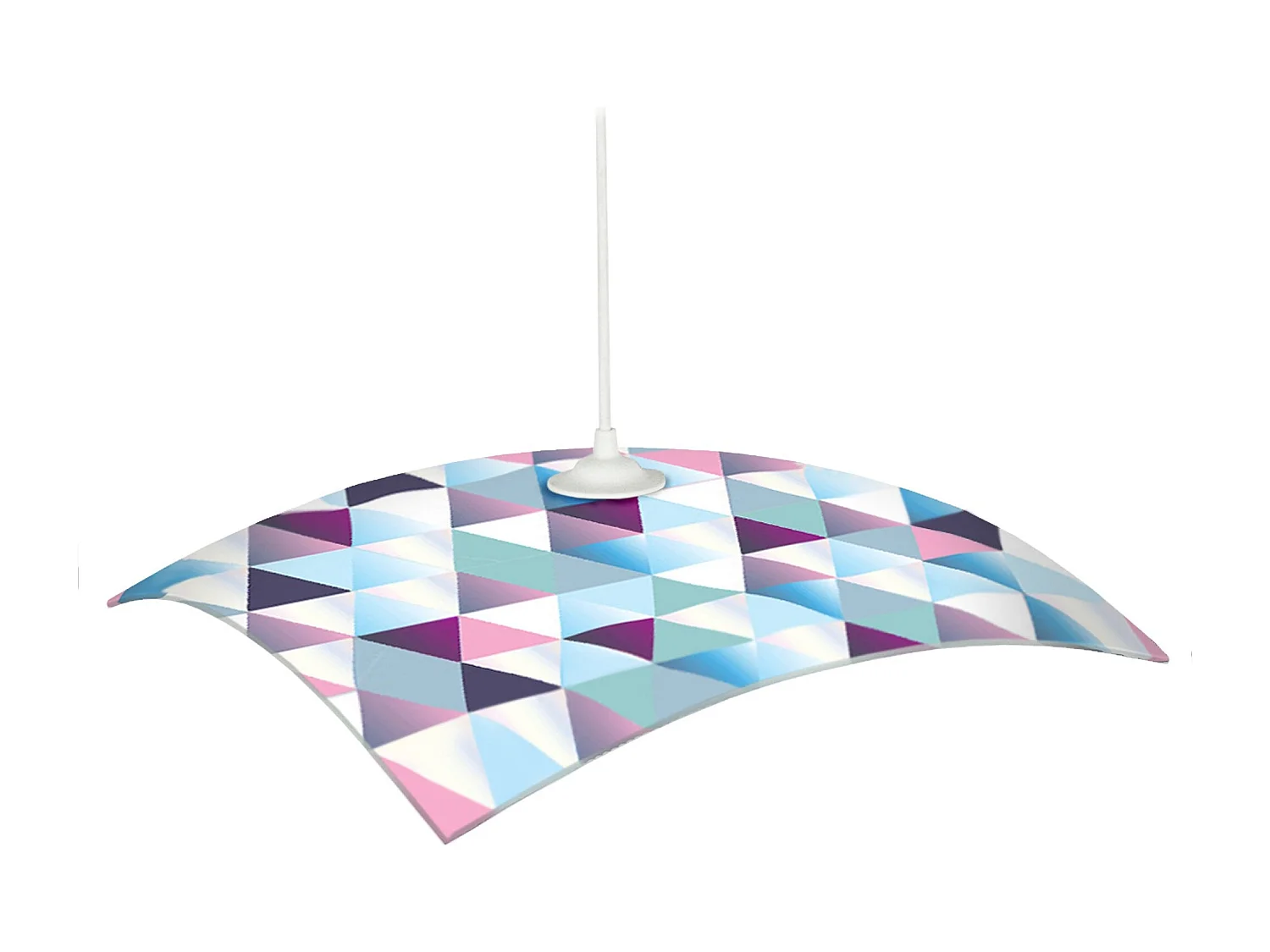 Suspension TOSEL ,verre,Noir ,H68xD40xP40cm