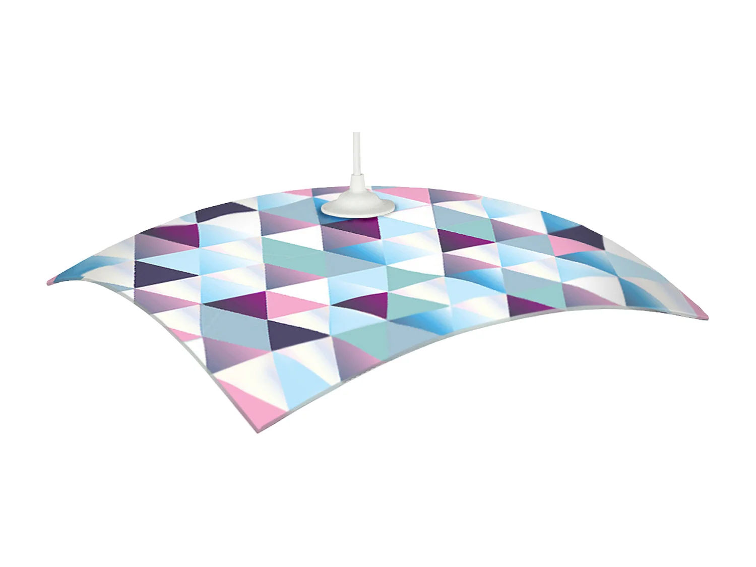 Suspension TOSEL ,verre,Noir ,H68xD40xP40cm