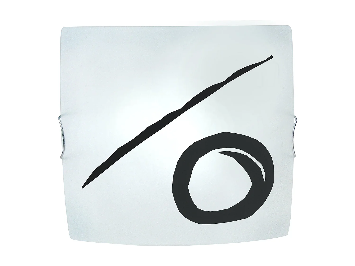 Plafón TOSEL ,vidrio,Negro ,A22xD35xP35cm