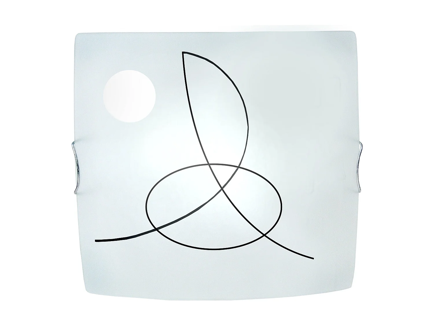 Plafón TOSEL ,vidrio,Negro ,A 10x D30xP30 cm