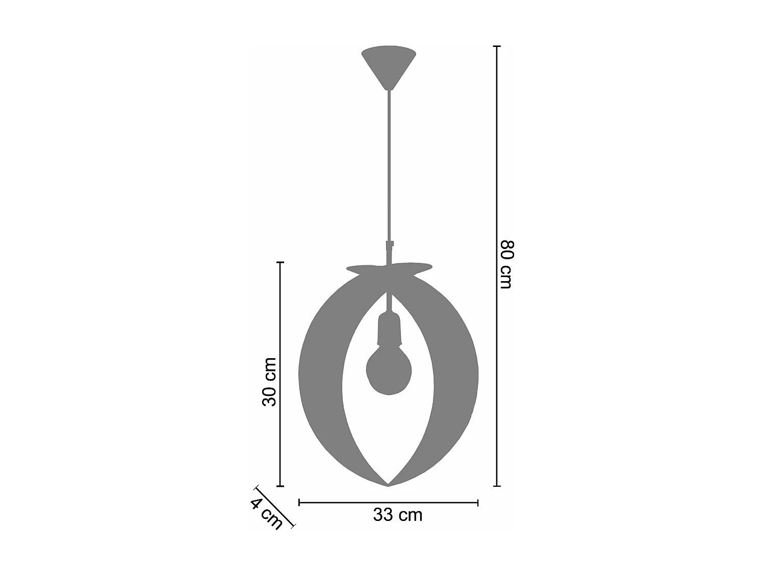 Suspensão TOSEL  OPERA madeira geométrico madeira natural D42,5 x  H77  cm
