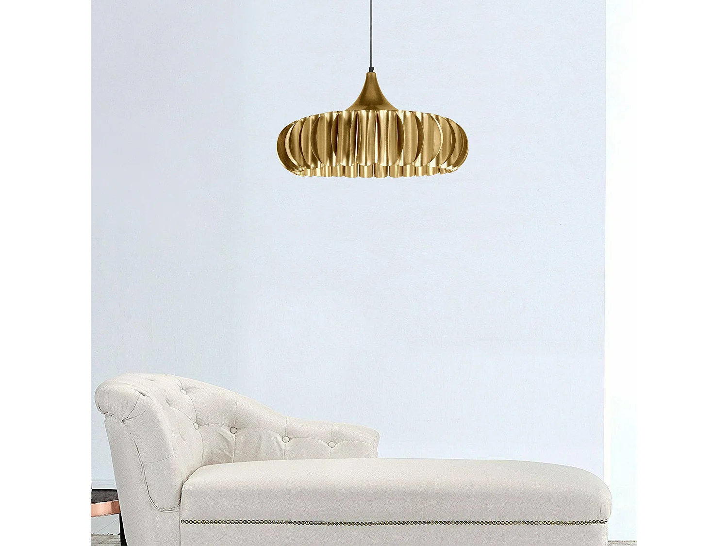 Lampadario a sospensione metallo minareto TIAGO 400 S oro  D'40cm