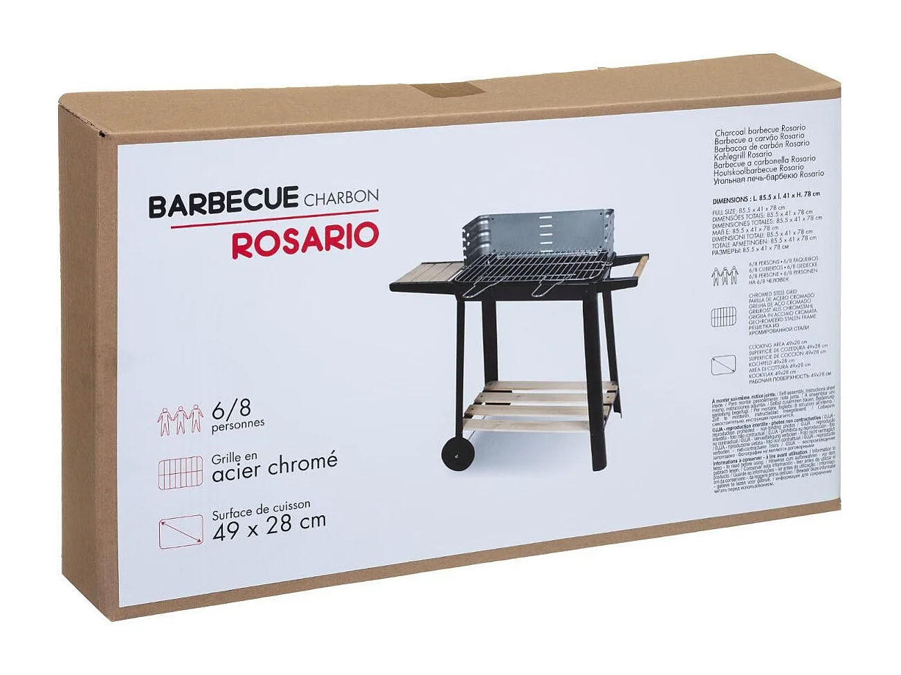 Barbecue à Charbon "Rosario" 85cm Noir