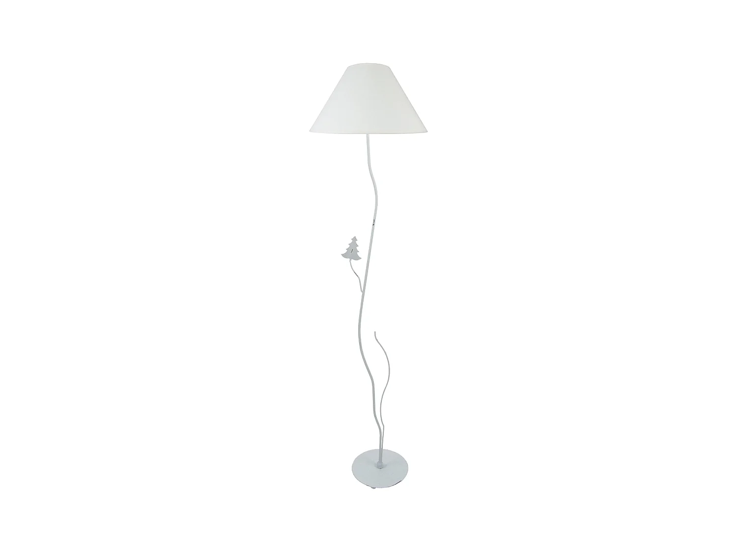 Lampadaire arbre métal  ivoire 150 cm.