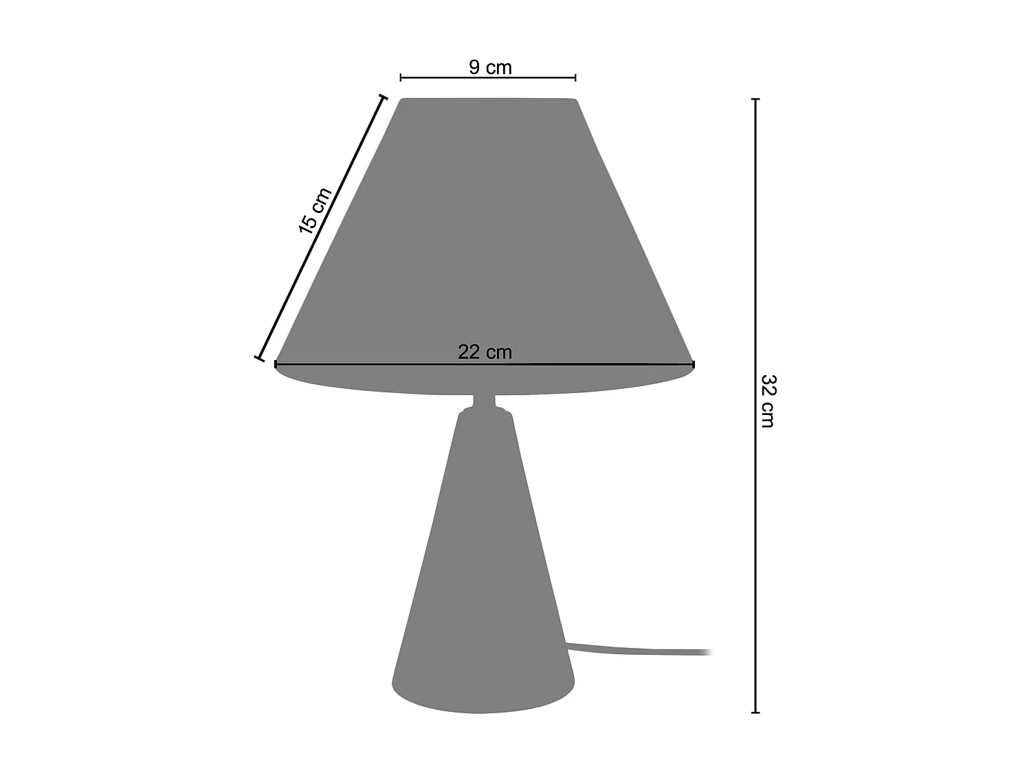Lampe de Chevet TOSEL ,bois,Vert ,H32xD22xP22cm