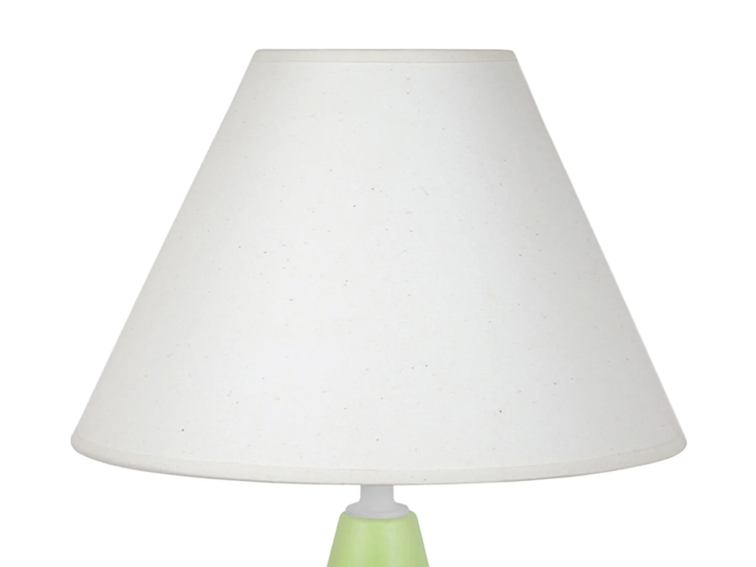 Lampada da tavolo legno conico verde IRINA bianco  D'22cm