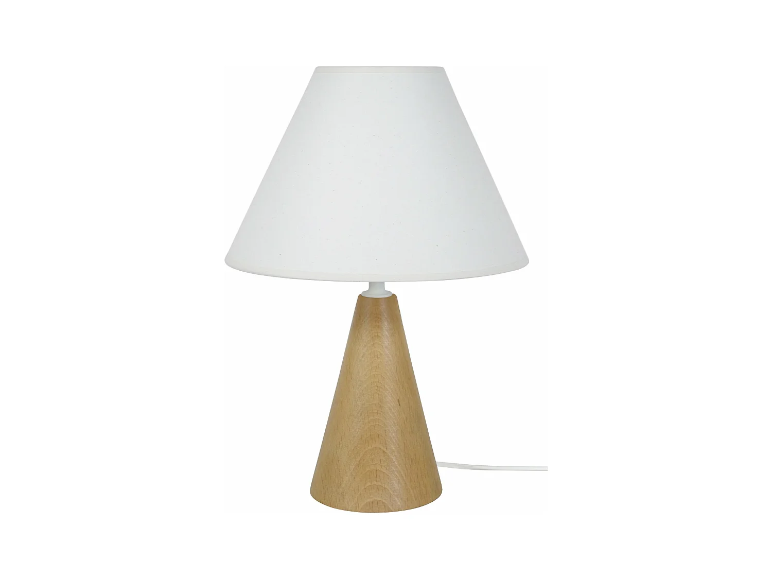 Lampe de Chevet TOSEL ,bois,naturel, H 32xD22x P 22cm