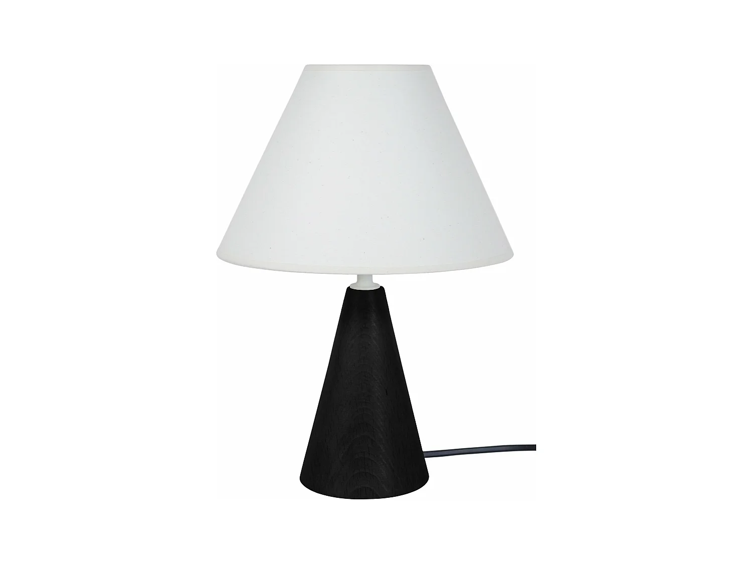 Lampe de Chevet TOSEL ,bois,Noir ,H 32xD22x P 22cm