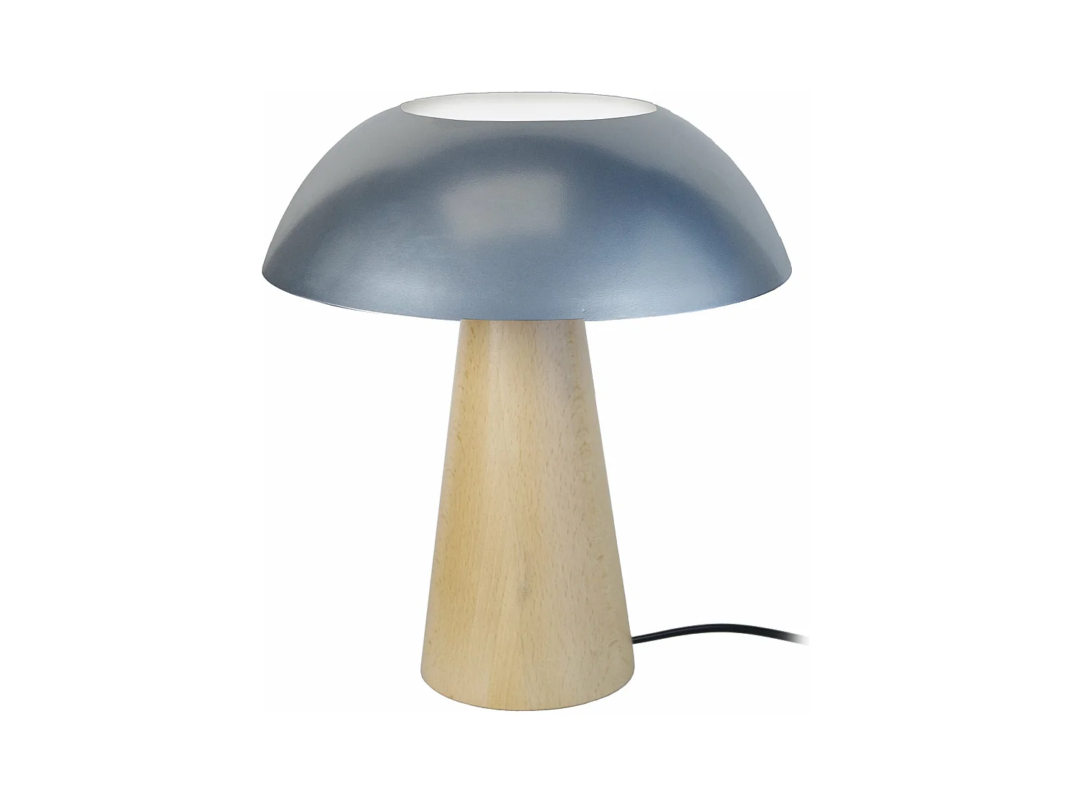 Lampe a Poser TOSEL ,bois,naturel,H35xD 30xP30cm