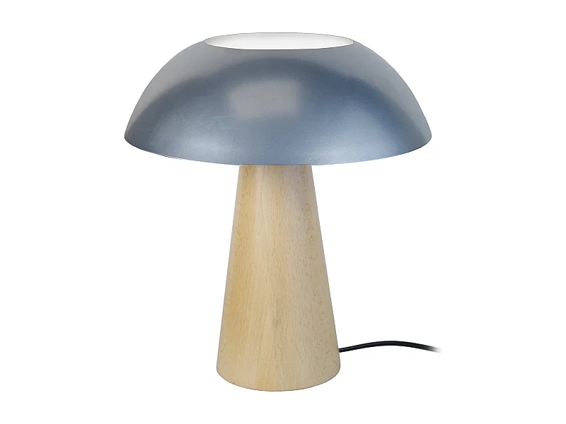 Lampe a Poser TOSEL ,bois,naturel,H35xD 30xP30cm