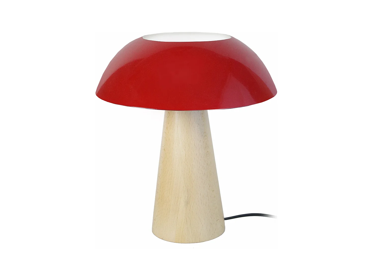 Lampe a Poser TOSEL ,bois,naturel,H35xD30xP30 cm