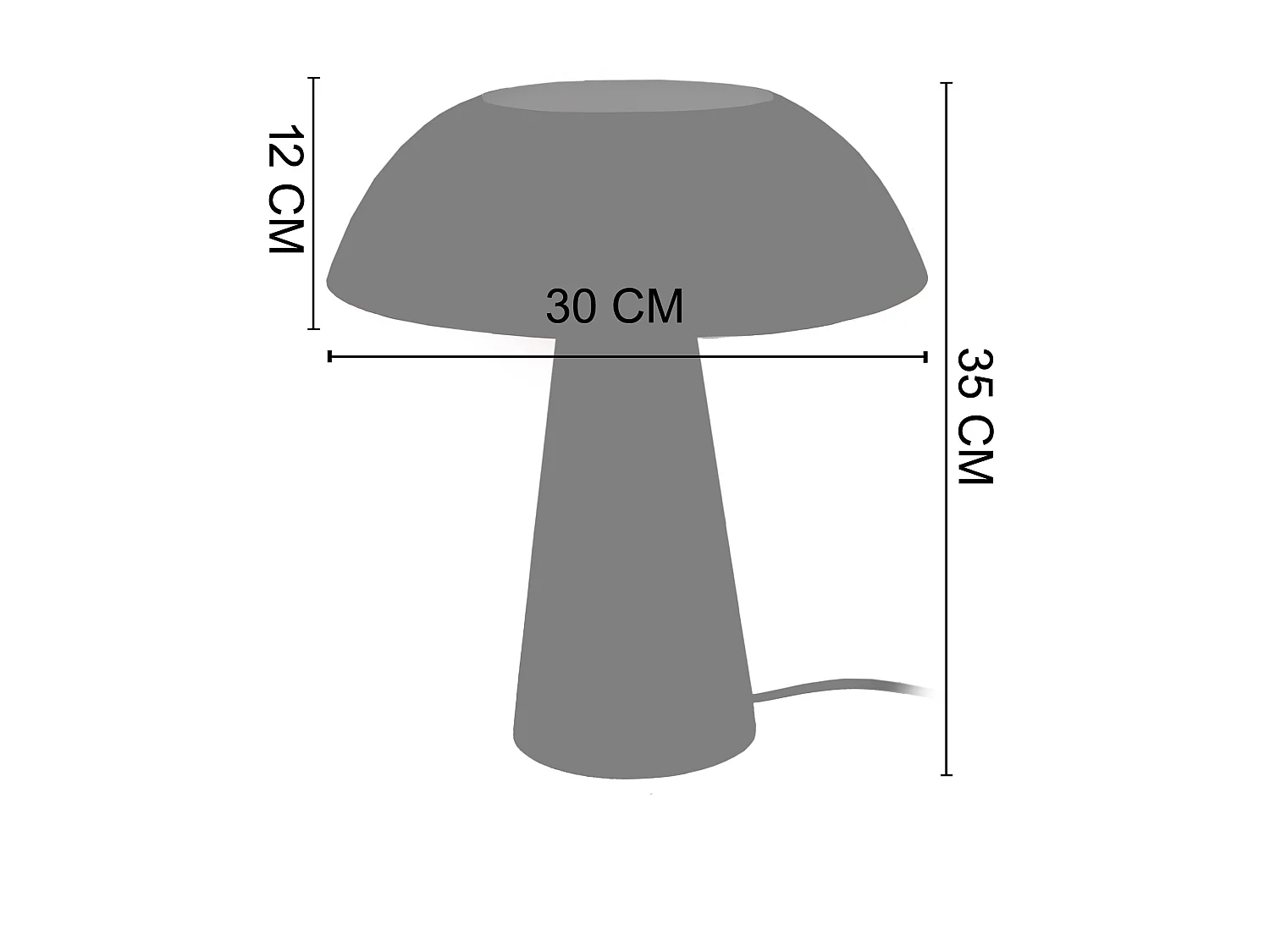 Lampe a Poser TOSEL ,bois,naturel,H35xD30xP30 cm