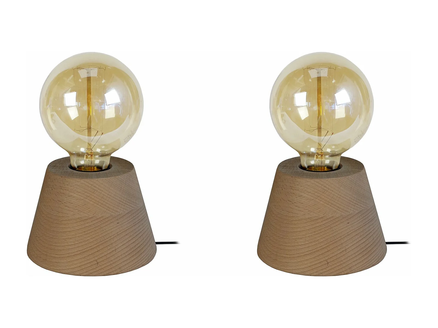 Abajur TOSEL BOIS CUBE LT2 lâmpada decorativa quadrado azul D8 x  H21  cm