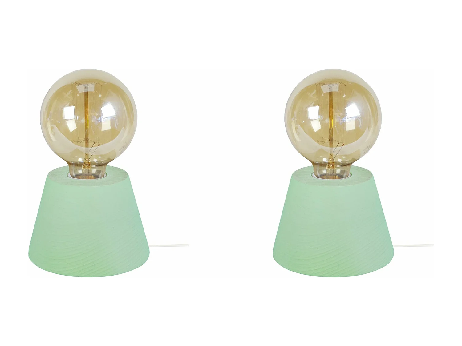 Abajur TOSEL BOIS CUBE LT2 lâmpada decorativa quadrado cinza D8 x  H21  cm