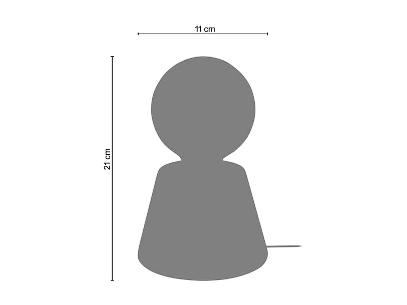 Lámpara de noche TOSEL ,madera,Dorado ,A21xD8xP 8cm