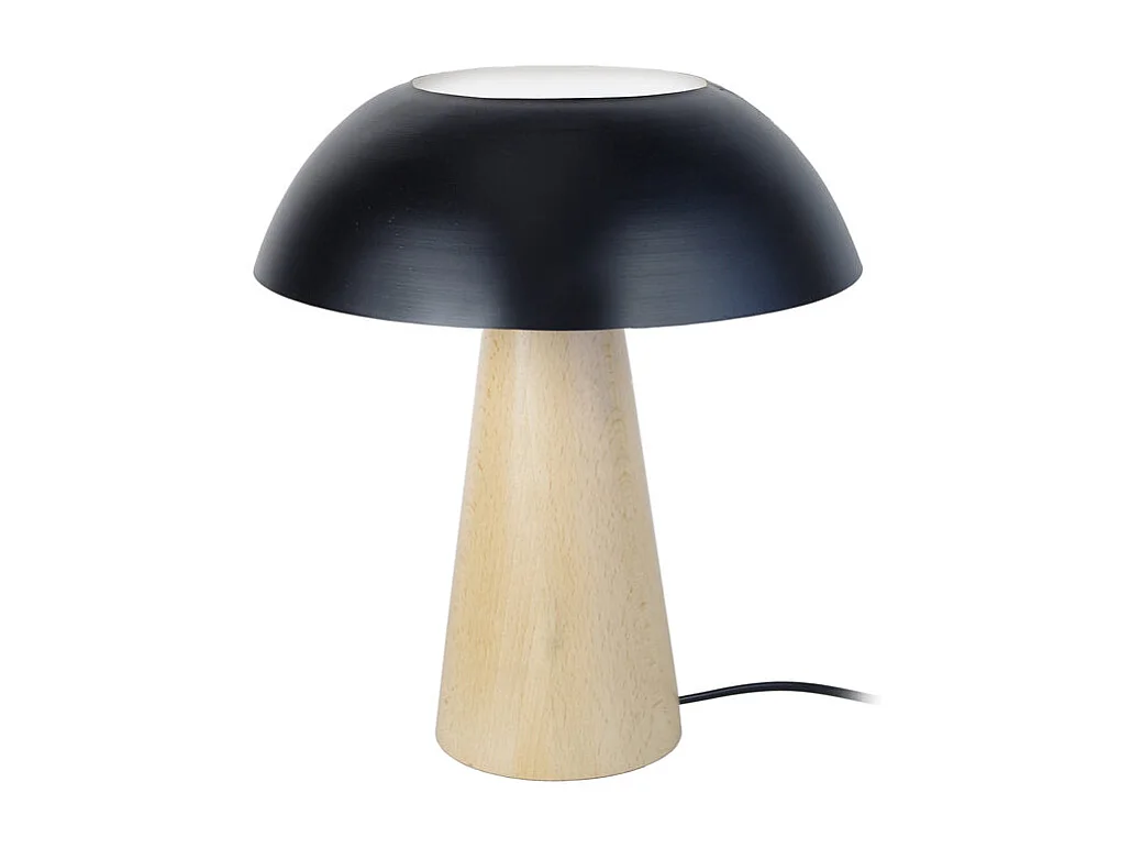 Candeeiro de mesa TOSEL LAM. BERNE metal cilindro castanho D26 x  H40  cm