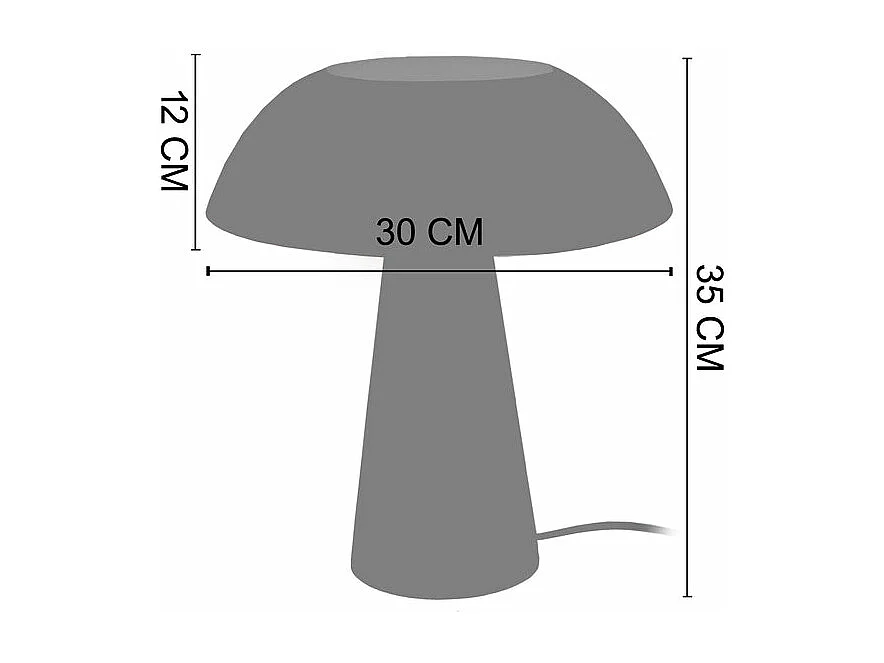 Candeeiro de mesa TOSEL LAM. BERNE metal cilindro castanho D26 x  H40  cm