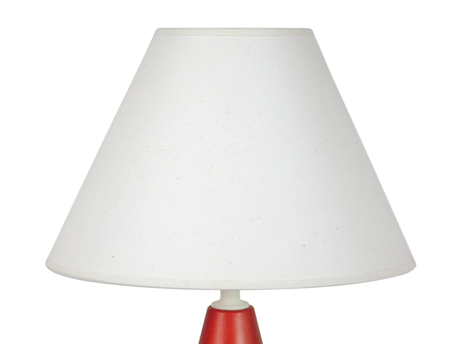 Lampada da tavolo legno conico rosso  IRINA bianco  D'22cm