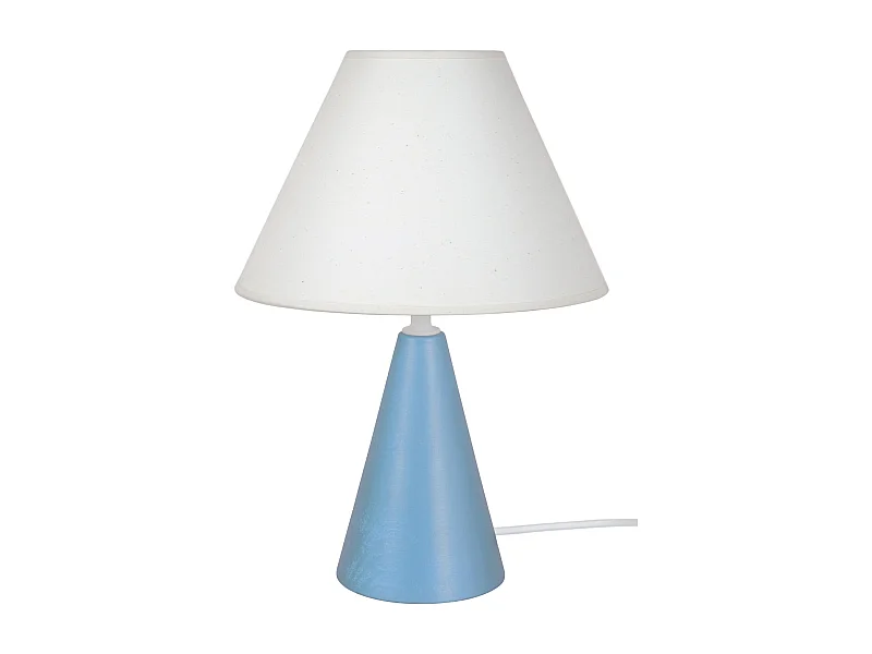 Lampe de Chevet TOSEL ,bois,Bleu,H32xD22xP22 cm