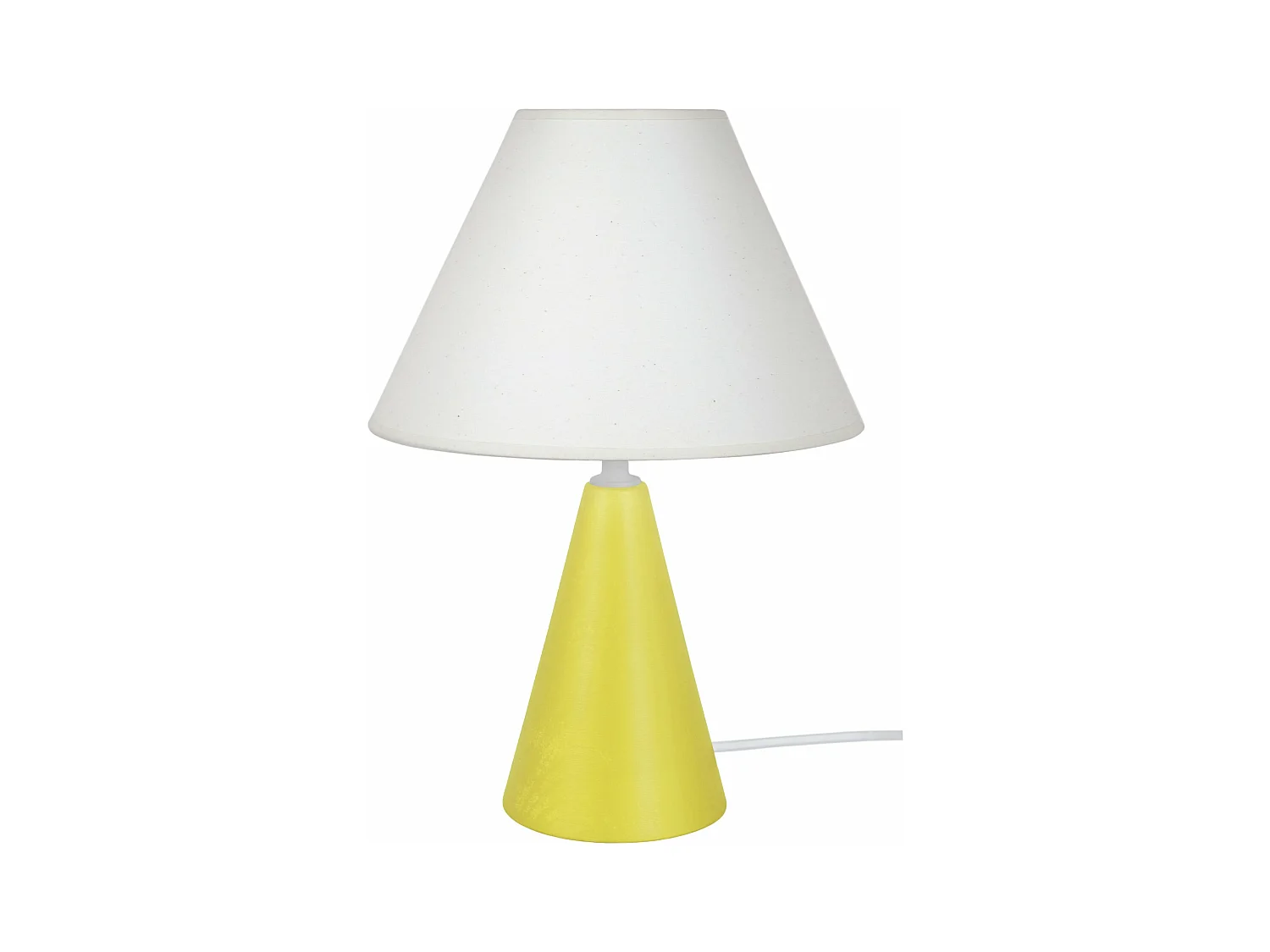 Lampe de Chevet TOSEL ,bois,Jaune ,H32xD22xP22cm
