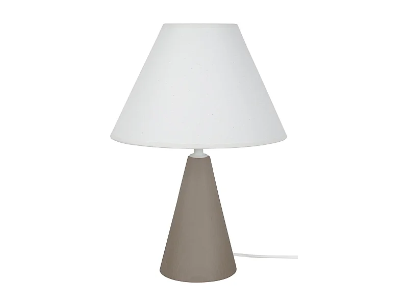 Lampe de Chevet TOSEL ,bois,Gris ,H32xD22xP22cm