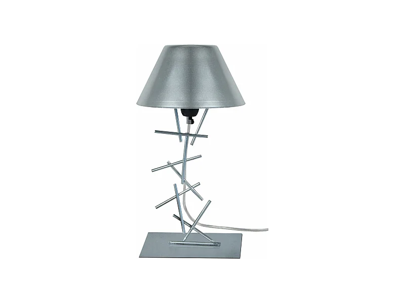Lampe de chevet filaire métal  aluminium 30 cm.