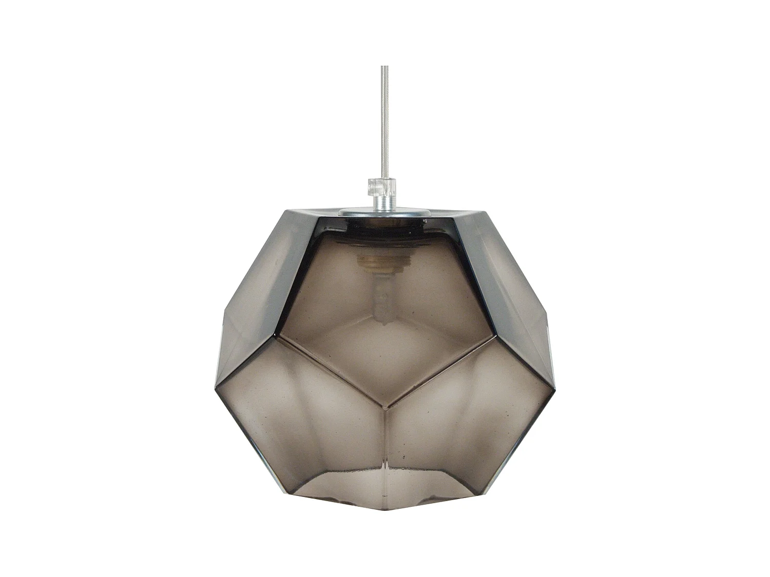 Suspension TOSEL ,verre,Noir ,H77xD 19x P 19cm