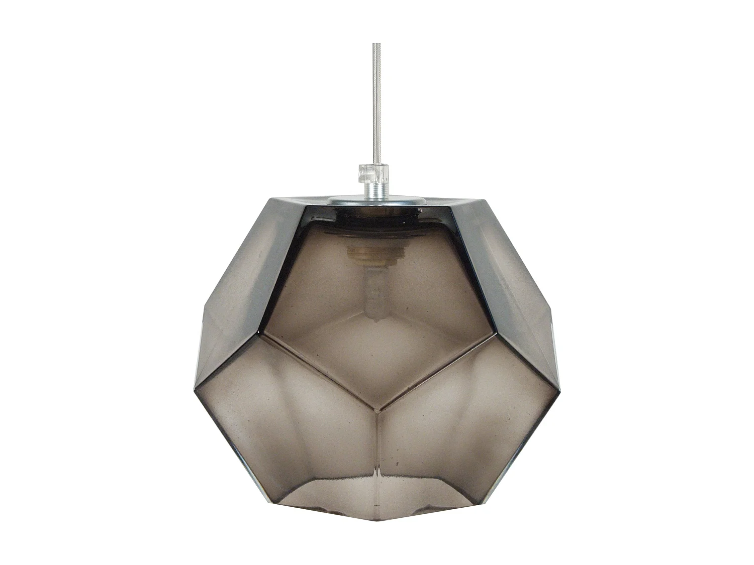 Suspension TOSEL ,verre,Noir ,H77xD 19x P 19cm