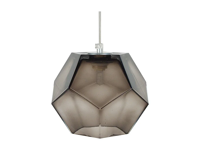 Suspensión  TOSEL ,vidrio,Negro ,A77xD 18x P 18cm