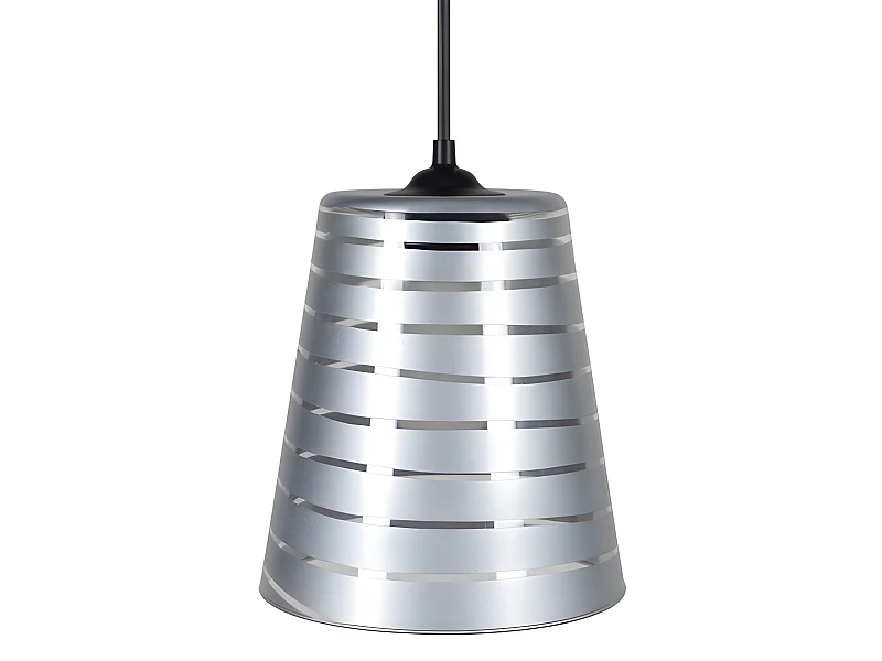 Suspensão TOSEL  TEMPERE vidro cúpula preto D28,5 x  H84  cm