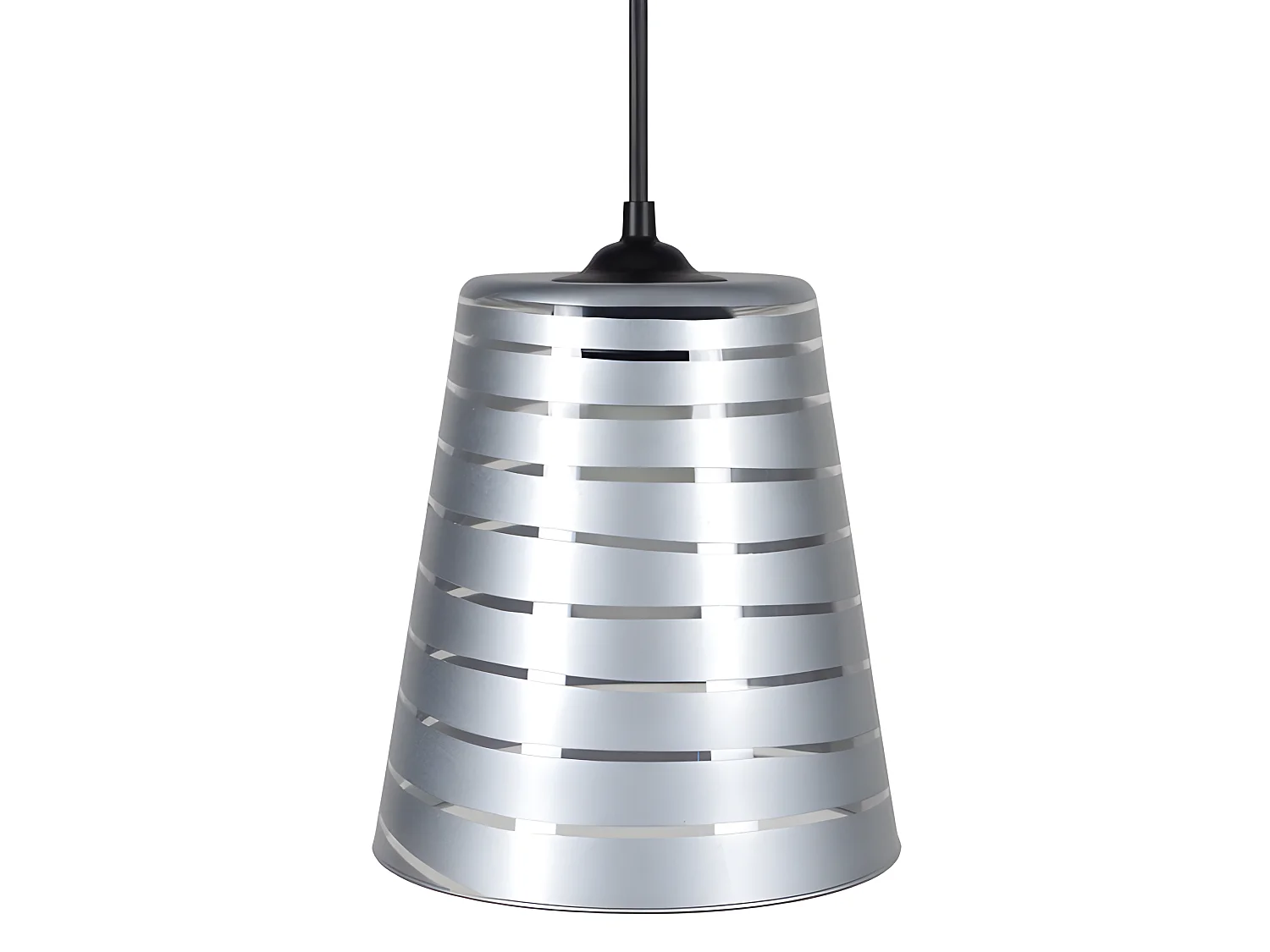 Suspensão TOSEL  TEMPERE vidro cúpula preto D28,5 x  H84  cm