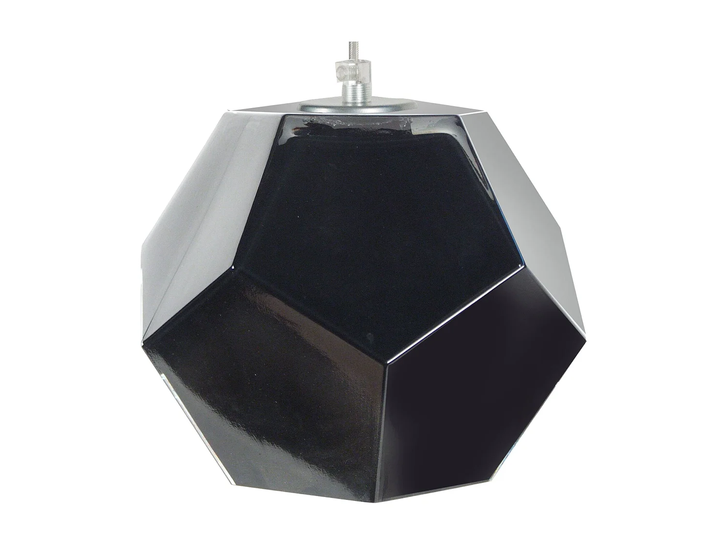 Suspensión  TOSEL ,vidrio,Negro , A77xD19xP 19cm