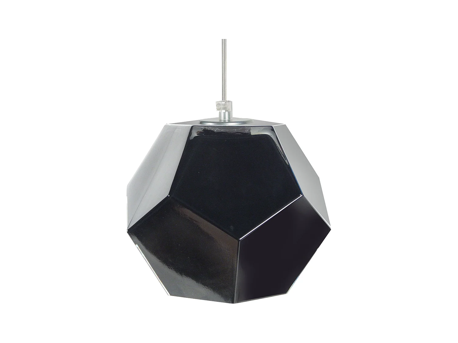 Suspension TOSEL ,verre,Noir , H77xD19xP 19cm