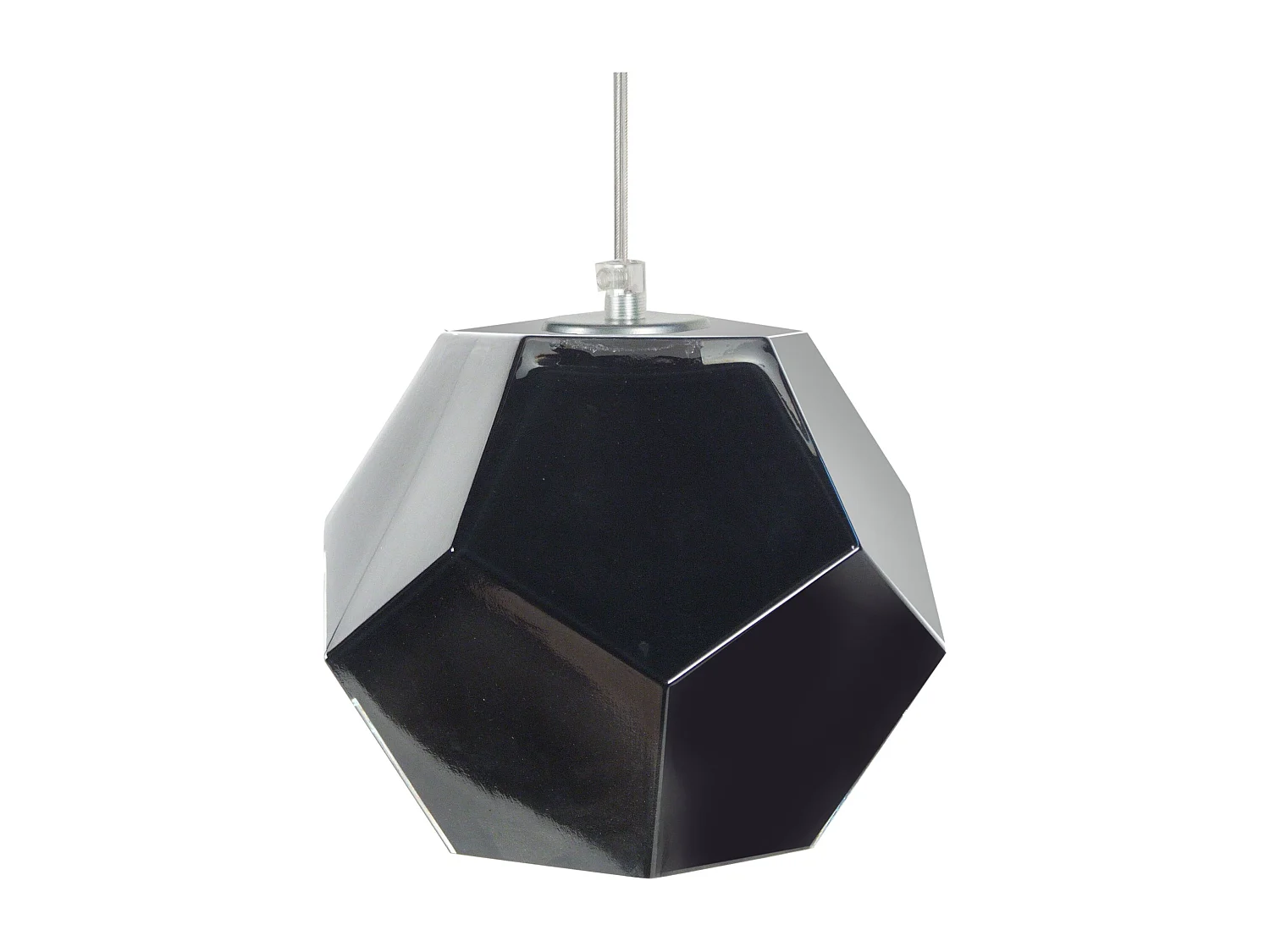 Suspension TOSEL ,verre,Noir , H77xD19xP 19cm
