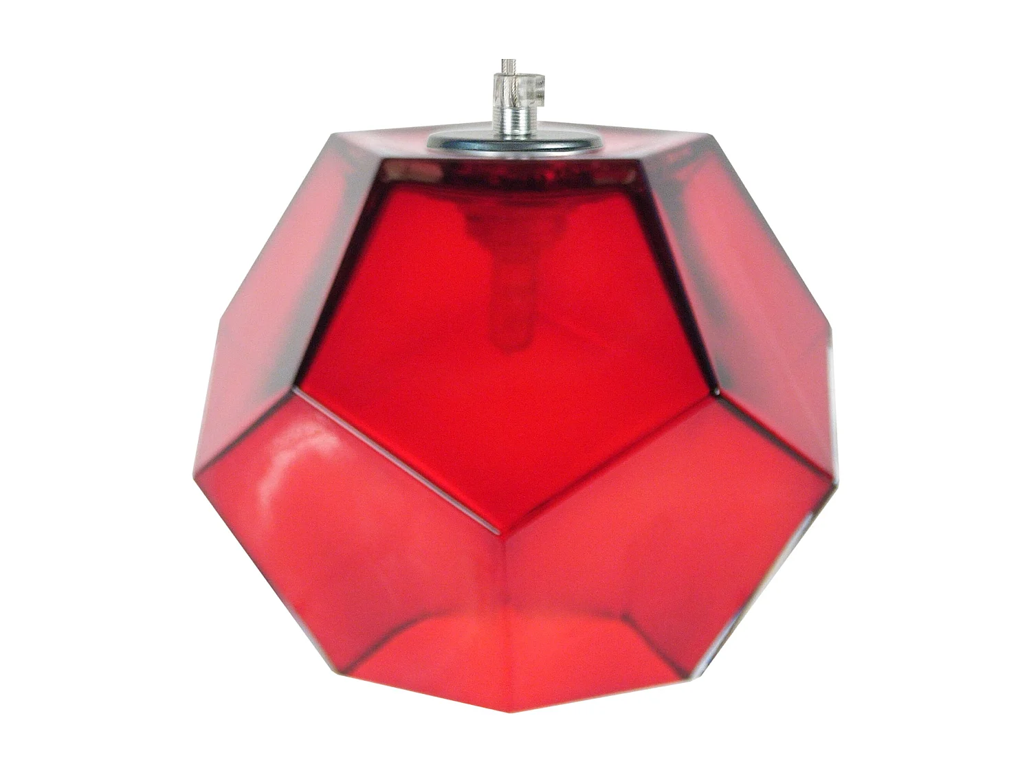 Suspension TOSEL ,verre,Rouge , H 77xD19xP19cm