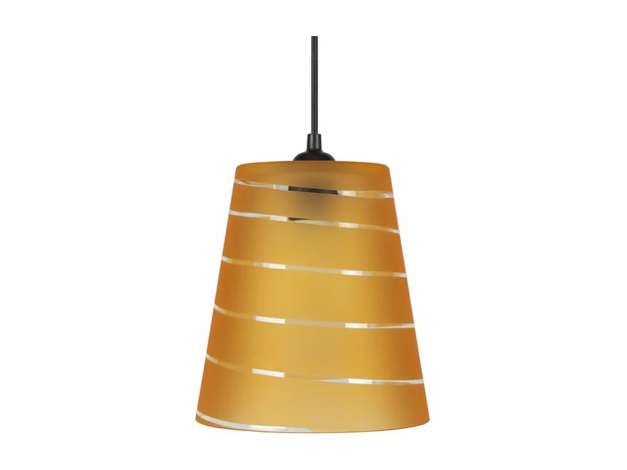 Suspensão TOSEL  TEMPERE vidro cúpula azul D28,5 x  H84  cm