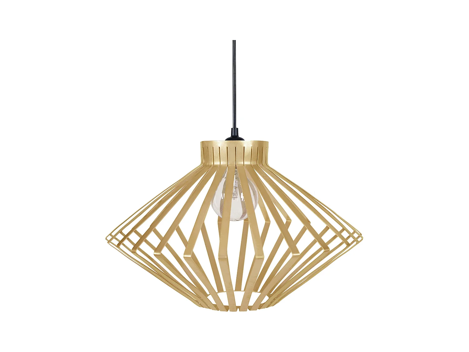 Suspension TOSEL ,métal,Doré , H90xD37xP 37cm