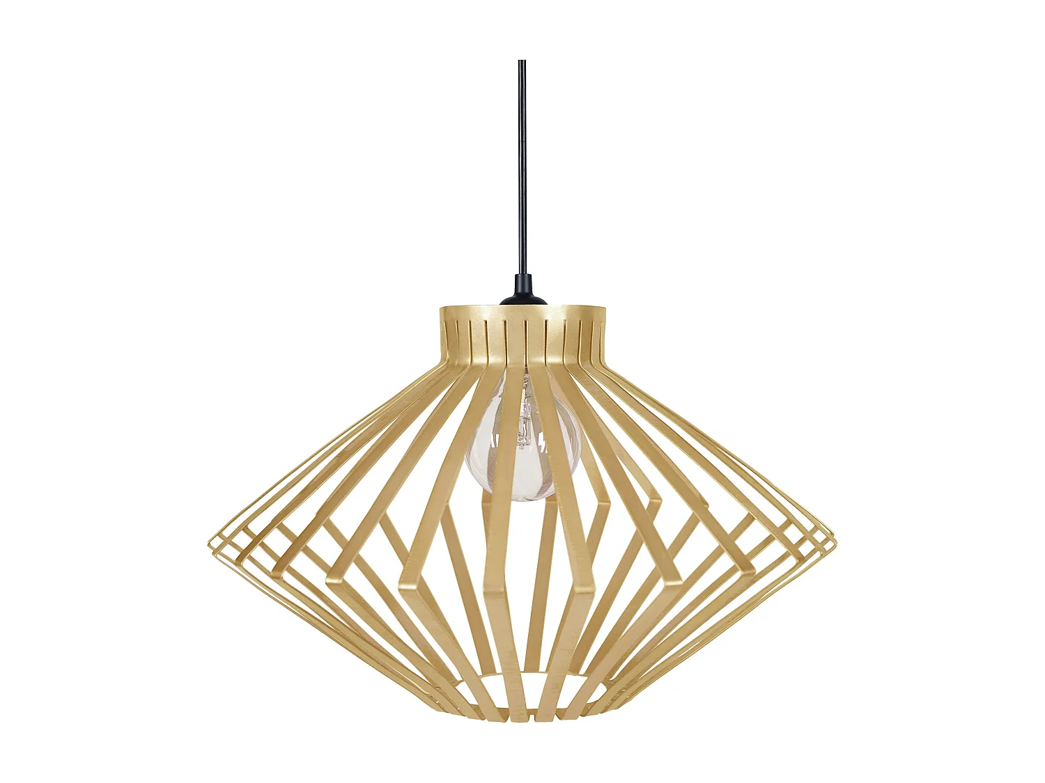 Suspension TOSEL ,métal,Doré , H90xD37xP 37cm