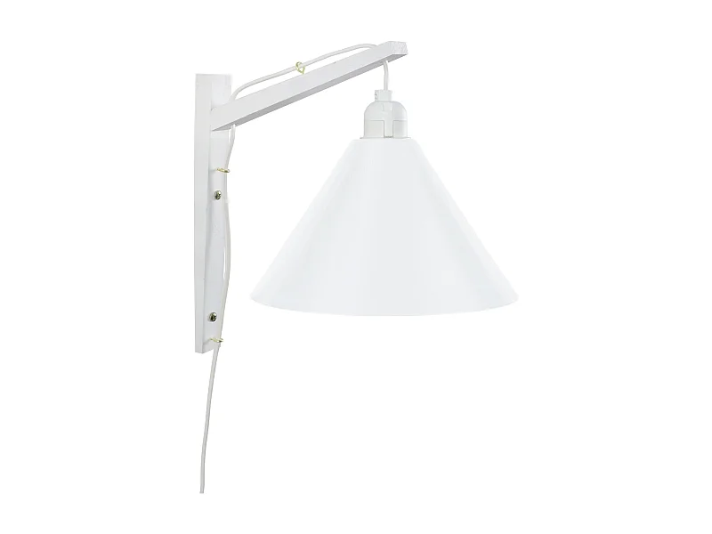 Applique TOSEL ,bois, Blanc ,H30xD 30x P 30cm