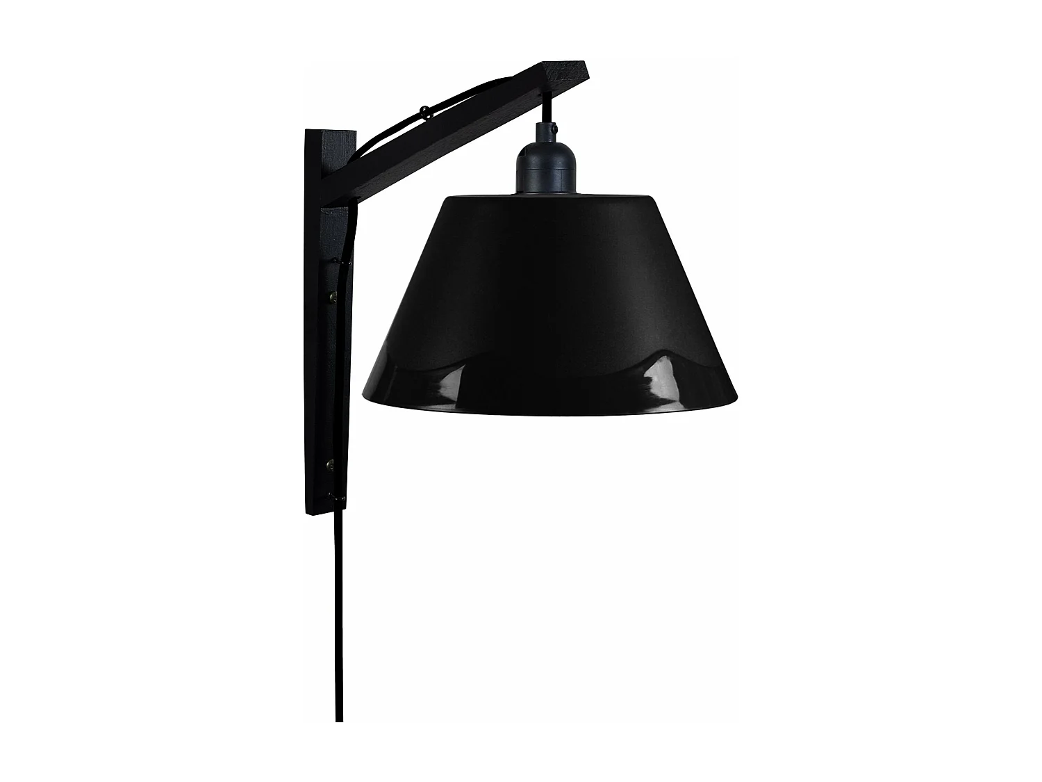 Applique bois noiré,noir 30cm.