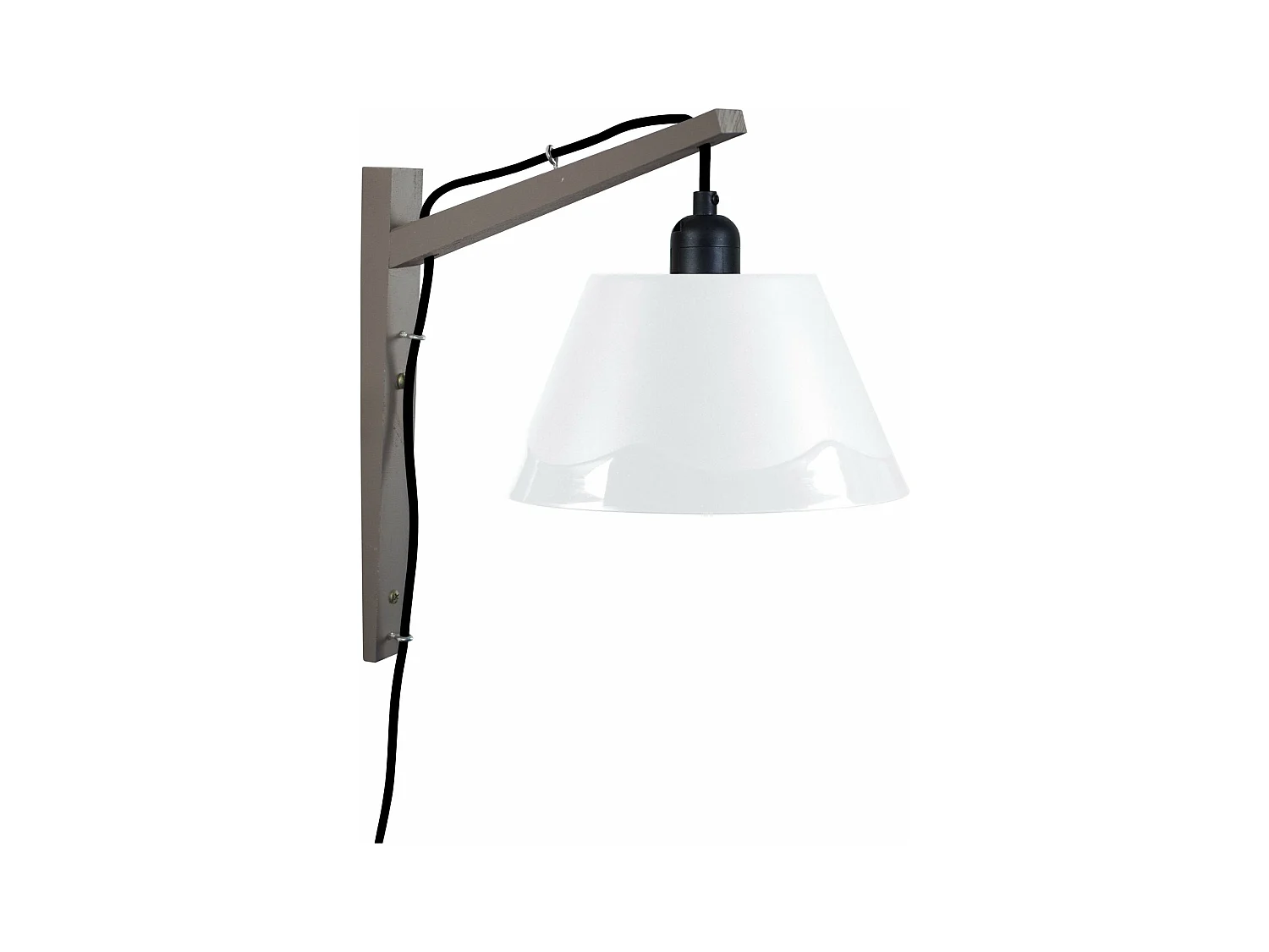 Applique bois taupe,blanc 30cm.