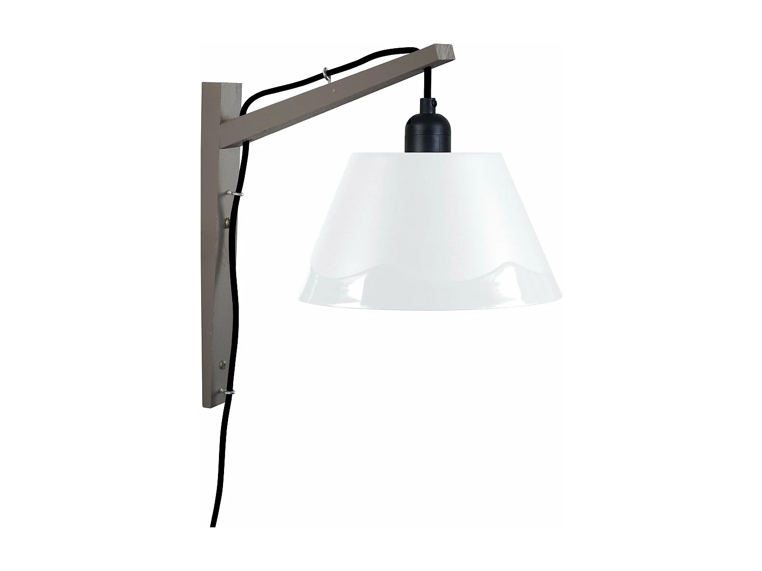 Applique bois taupe,blanc 30cm.