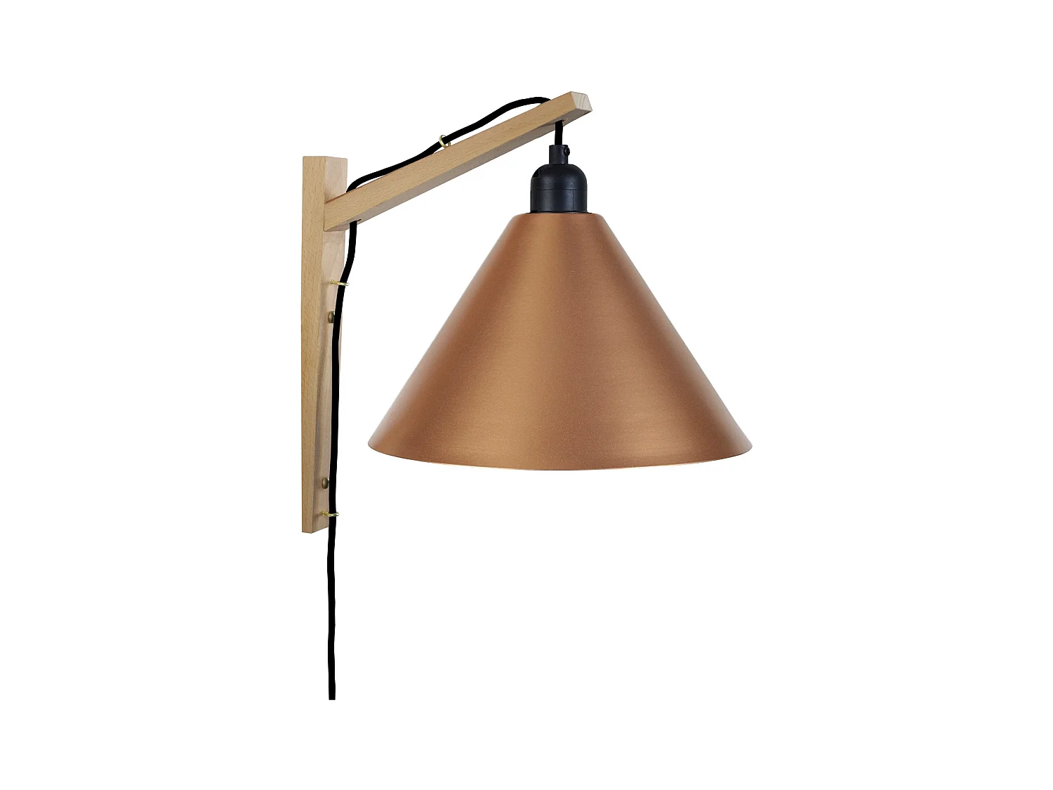 Aplique TOSEL ,madera,natural,A30xD 30xP30cm